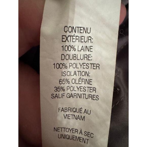 LLBean Women Gray Wool Double Breasted Peacoat Jacket Size 8 Petite - Picture 5 of 10